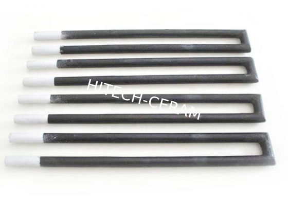 U-Shape Silicon Carbide Heating Elements with 1500°C Max Service Temp High Thermal Conductivity and Customized Sizes for Industrial Furnaces