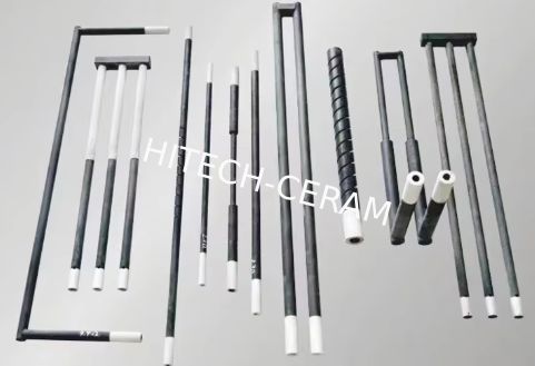 U Type Silicon Carbide Heating Elements with 1600°C Max Operating Temperature High Thermal Conductivity and Customizable Sizing
