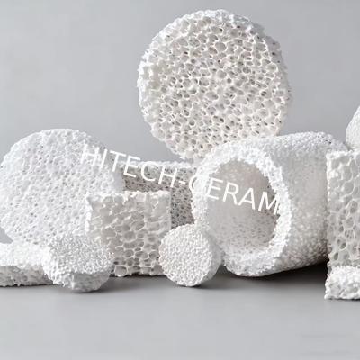 Round Square Foundry Alumina Ceramic Foam Filter with 80-90% Porosity and High Temperature Resistance