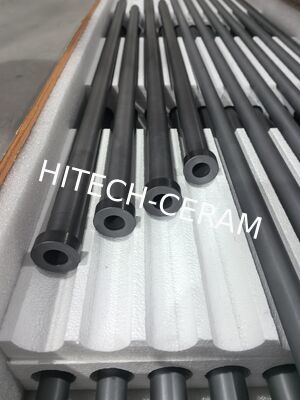 Pressureless Sintered Silicon Carbide (PLSIC) Flanged Tubes with Extreme Corrosion Resistance and 1600 °C Max Service Temperature for High Purity Applications