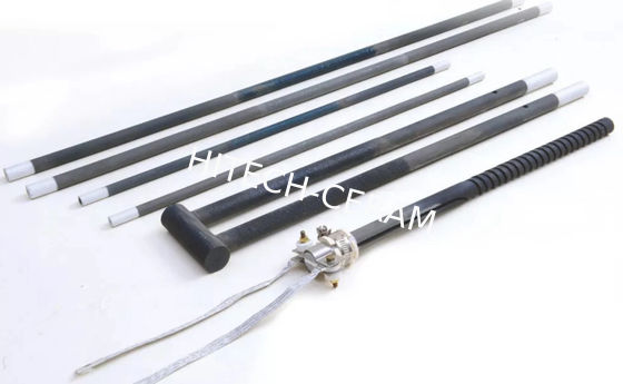 U-Shape Silicon Carbide Heating Elements with 1500°C Max Service Temp High Thermal Conductivity and Customized Sizes for Industrial Furnaces