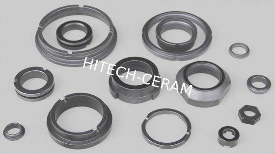 Pressureless Sintered SSiC Mechanical Seal Rings with 1650°C Max Service Temp Zero Free Silicon and High Purity