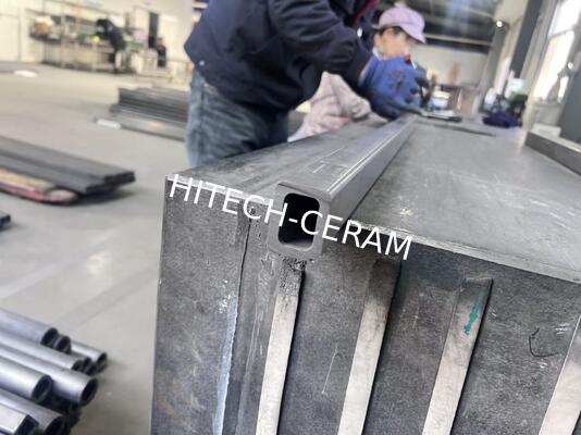 Custom High-Strength Reaction-Sintered Silicon Carbide (SiC) Square Beams
Kiln Structural Support 30 mm × 40 mm × 900 mm | Wall Thickness: 5 mm