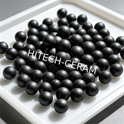 8-9mm Pressureless Sintered Silicon Carbide Grinding Balls with 2000-2500 Hv Hardness, 1600°C Max Service Temperature, and 98% SiC Content